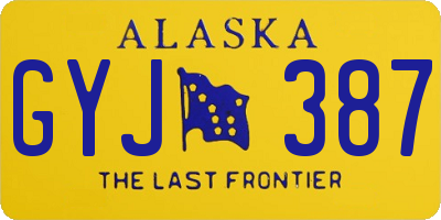 AK license plate GYJ387