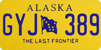 AK license plate GYJ389