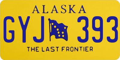 AK license plate GYJ393