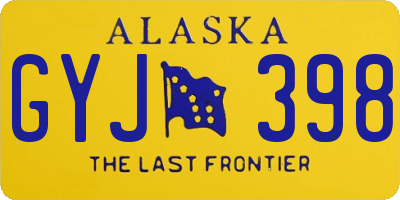 AK license plate GYJ398