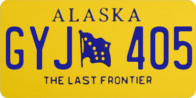 AK license plate GYJ405