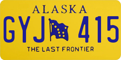 AK license plate GYJ415