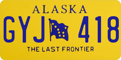 AK license plate GYJ418