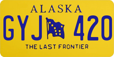 AK license plate GYJ420