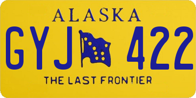 AK license plate GYJ422