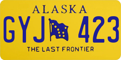 AK license plate GYJ423