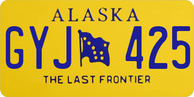 AK license plate GYJ425