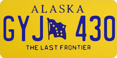 AK license plate GYJ430