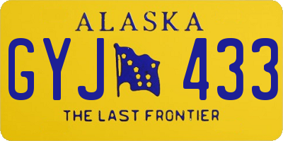 AK license plate GYJ433