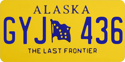AK license plate GYJ436