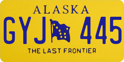 AK license plate GYJ445