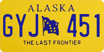 AK license plate GYJ451