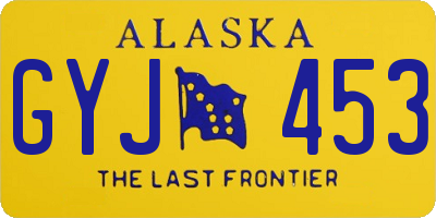 AK license plate GYJ453