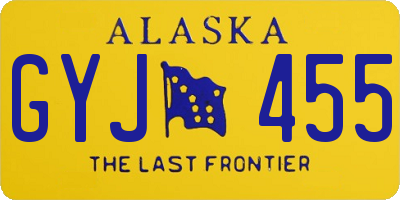 AK license plate GYJ455