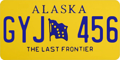 AK license plate GYJ456