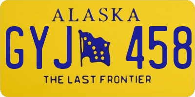 AK license plate GYJ458