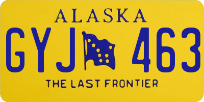 AK license plate GYJ463