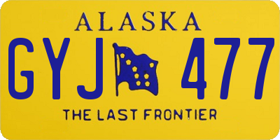 AK license plate GYJ477