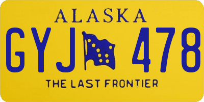 AK license plate GYJ478