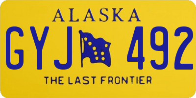 AK license plate GYJ492