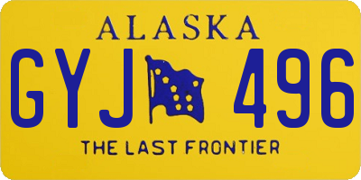AK license plate GYJ496