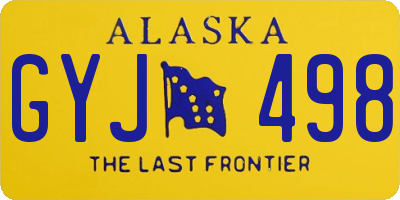 AK license plate GYJ498
