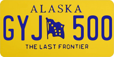 AK license plate GYJ500