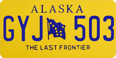 AK license plate GYJ503