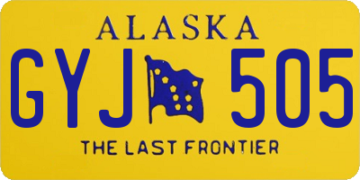 AK license plate GYJ505