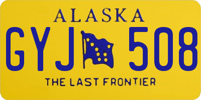 AK license plate GYJ508