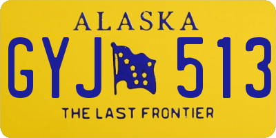 AK license plate GYJ513