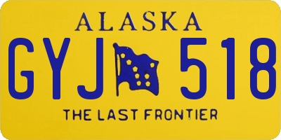 AK license plate GYJ518