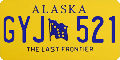 AK license plate GYJ521