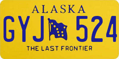 AK license plate GYJ524