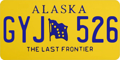 AK license plate GYJ526