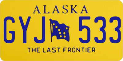 AK license plate GYJ533