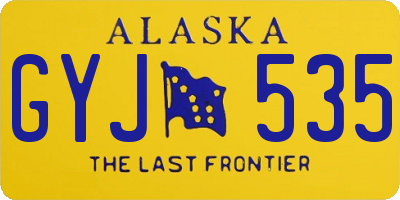 AK license plate GYJ535