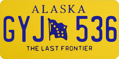 AK license plate GYJ536