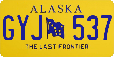 AK license plate GYJ537