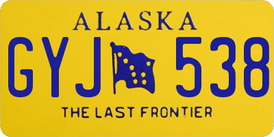 AK license plate GYJ538