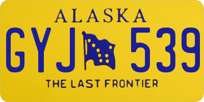 AK license plate GYJ539