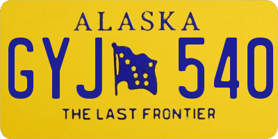 AK license plate GYJ540