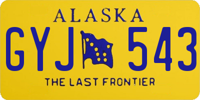 AK license plate GYJ543
