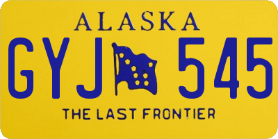 AK license plate GYJ545