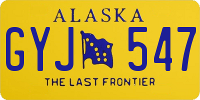 AK license plate GYJ547