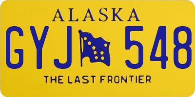 AK license plate GYJ548