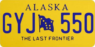 AK license plate GYJ550