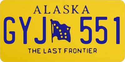 AK license plate GYJ551