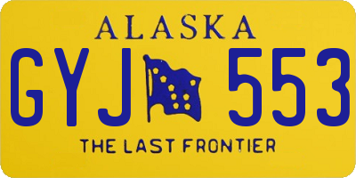 AK license plate GYJ553