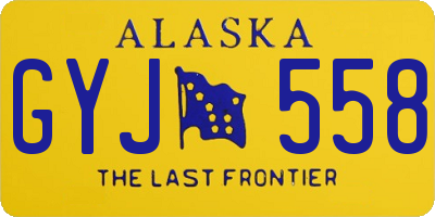 AK license plate GYJ558